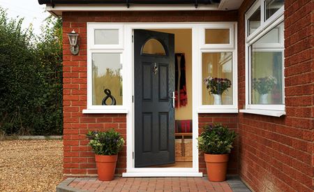 Elite Rochester Door Shown in Jet Black