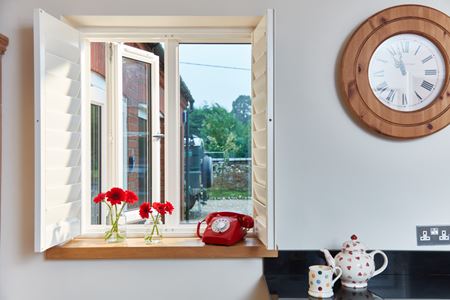 Cream uPVC casement windows