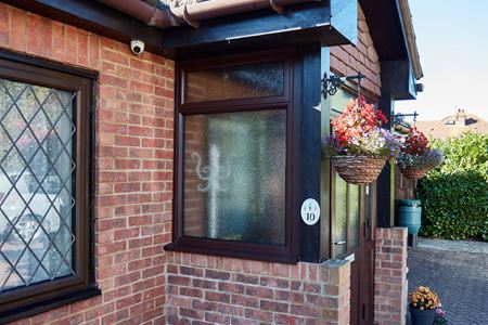 Aluminium Porch with Freshfor door and Choc Brown Porch Windows