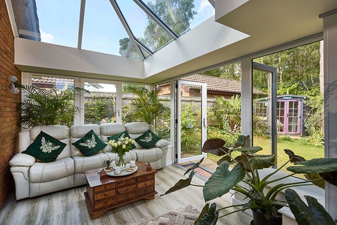 Elizabethan white uPVC with replacement roof