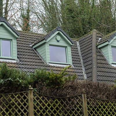 Sage green Aluminium casement windows