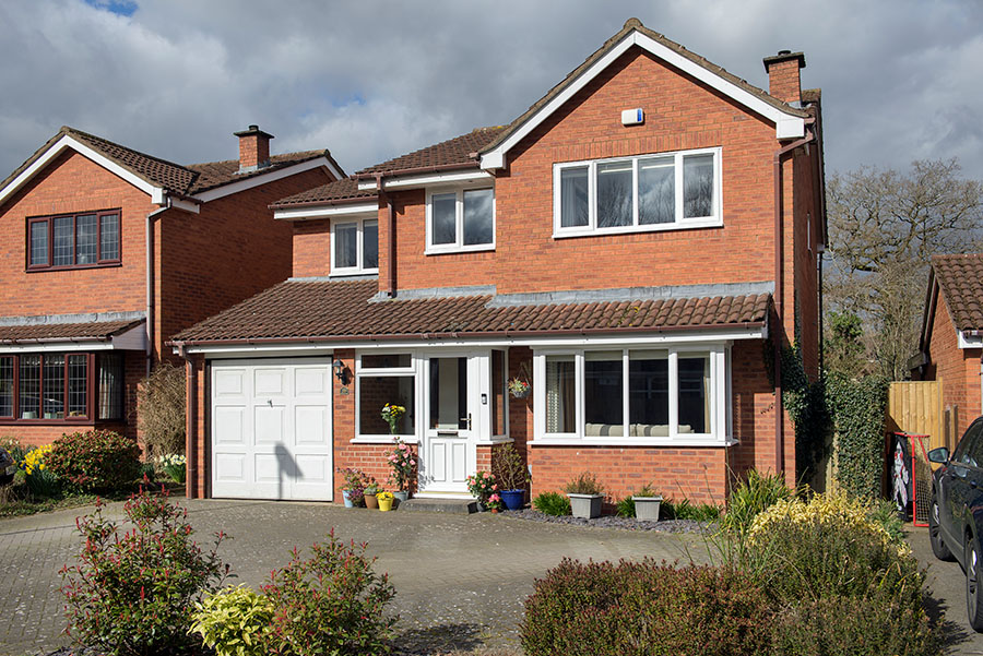 White uPVC casement windows whole house
