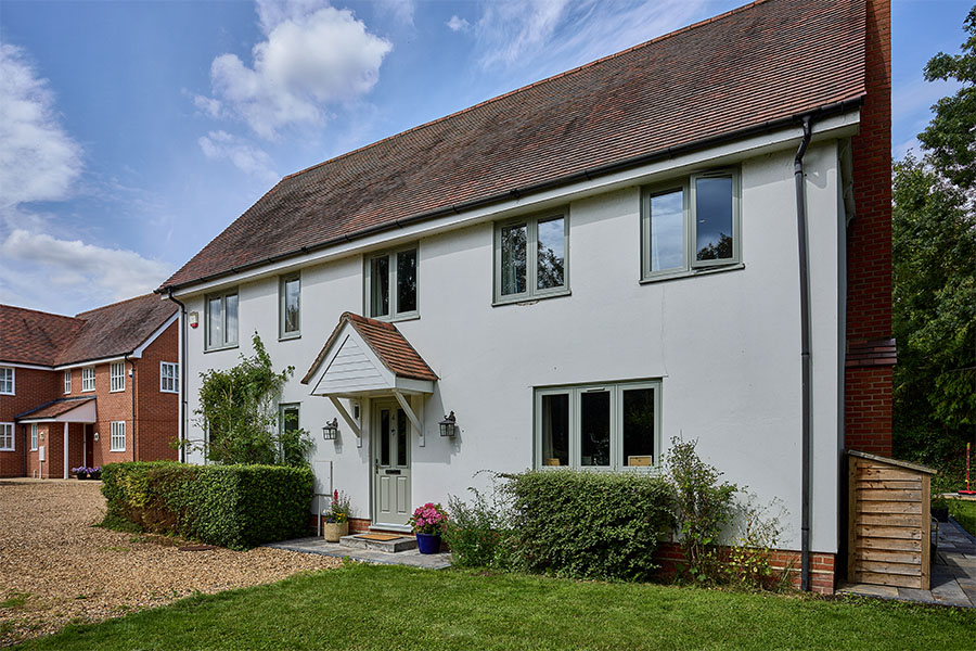 Agate Grey uPVC flush windows whole house