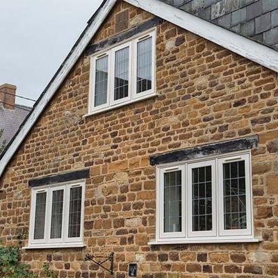 Dual cream uPVC flush windows