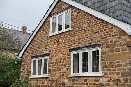 Dual cream uPVC flush windows