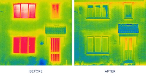 Thermal camera heat loss through windows